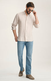 Cool Tapered Leg Jeans In Light Brushed Aerodenim