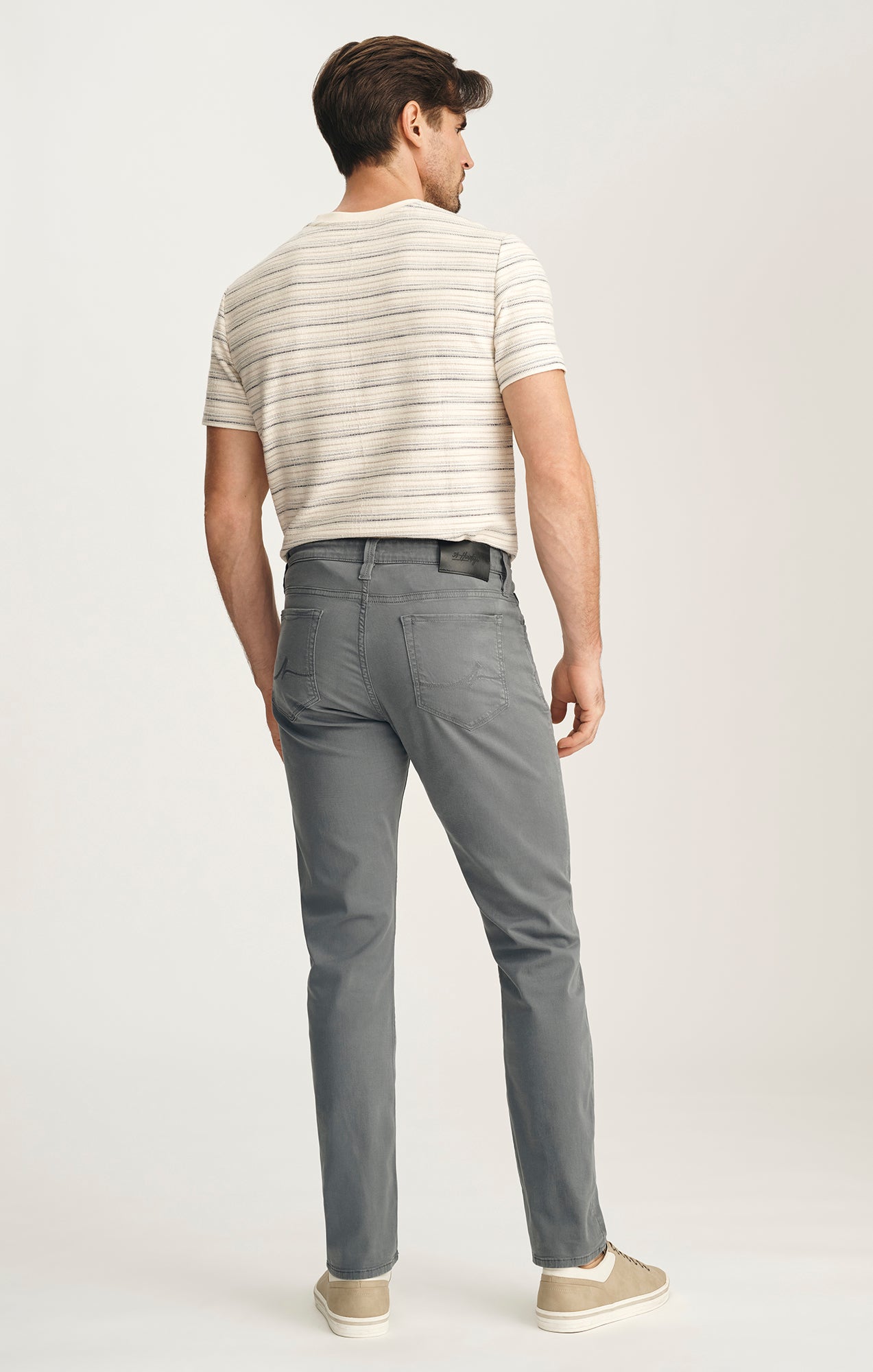 Courage Straight Leg Pants In Slate Twill