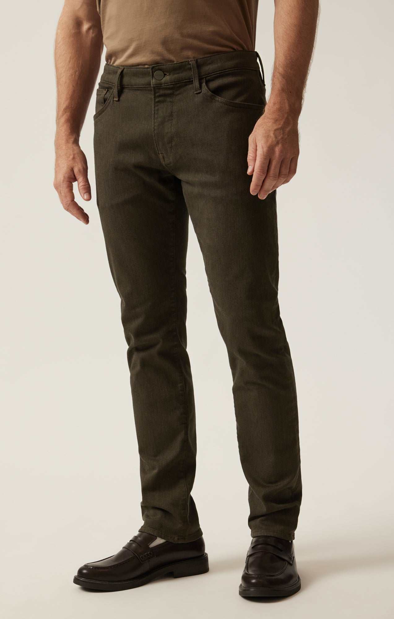 Cool Tapered Leg Pants in Rifle Green Diagonal