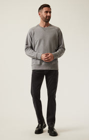 French Terry Crew Sweatshirt In Grey Melange