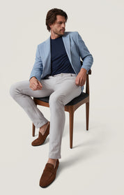 Verona Slim Leg Chino in Grey Commuter Luxe