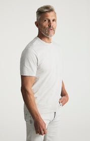 Slub Crew Neck T-shirt In Glacier Gray