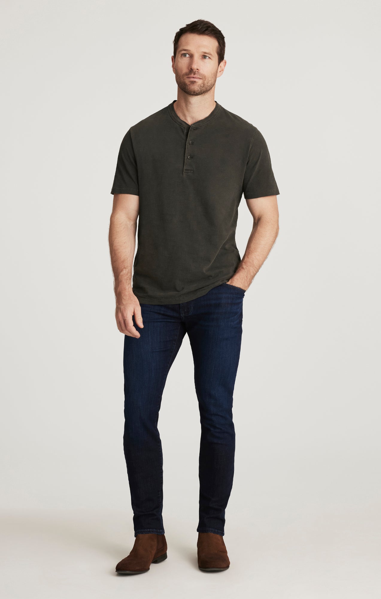 Cool Tapered Leg Jeans in Ink Organic Ultra