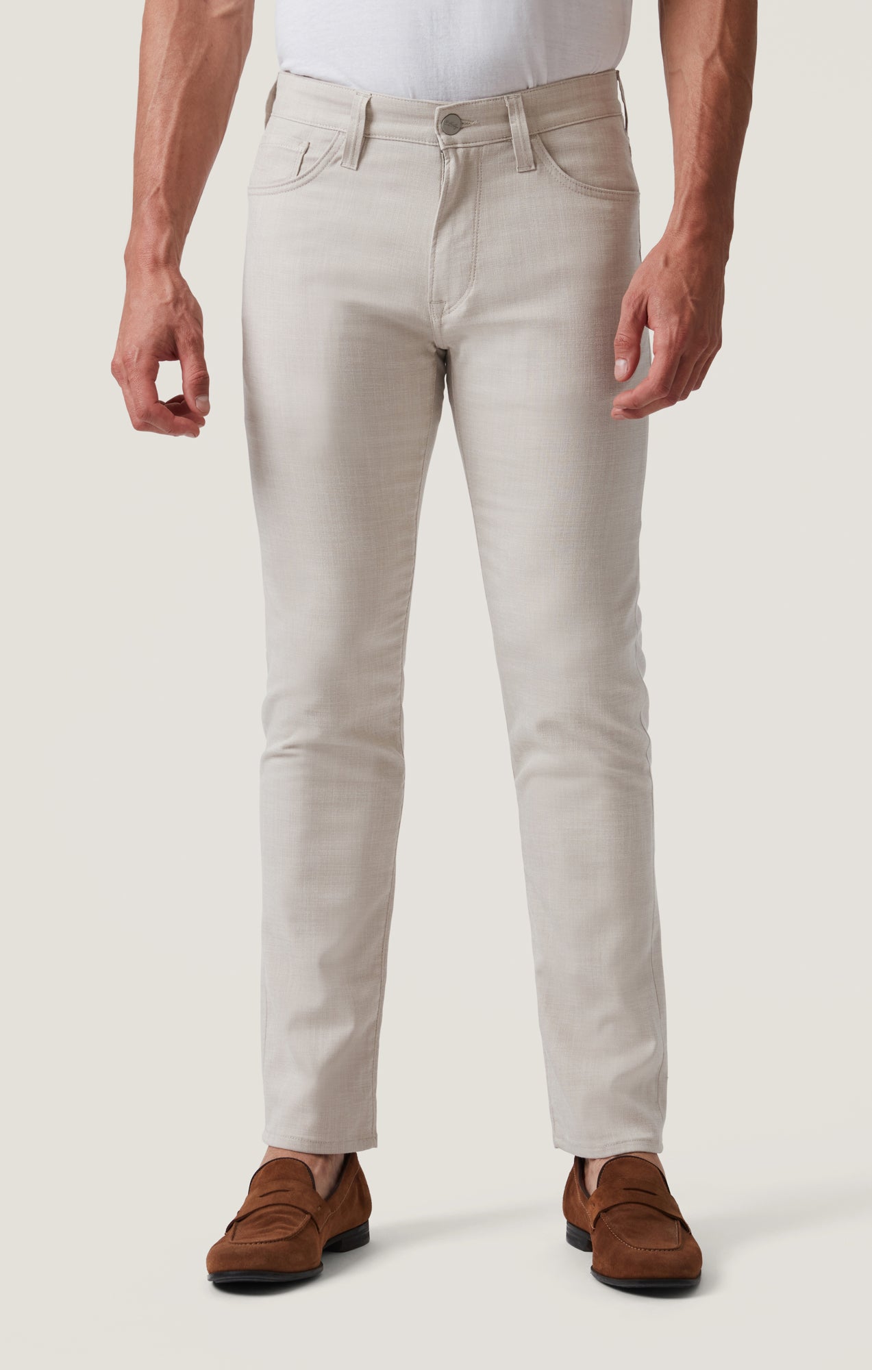 Courage Straight Leg Pants in Cream Cross Twill