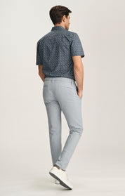 Verona Straight Leg Chino Pants In Blue Honeycomb