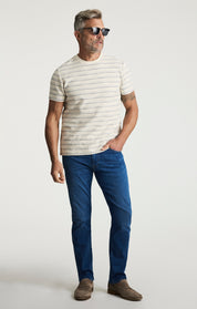 Courage Tapered Leg Jeans In Dark Brushed Organic Ultra