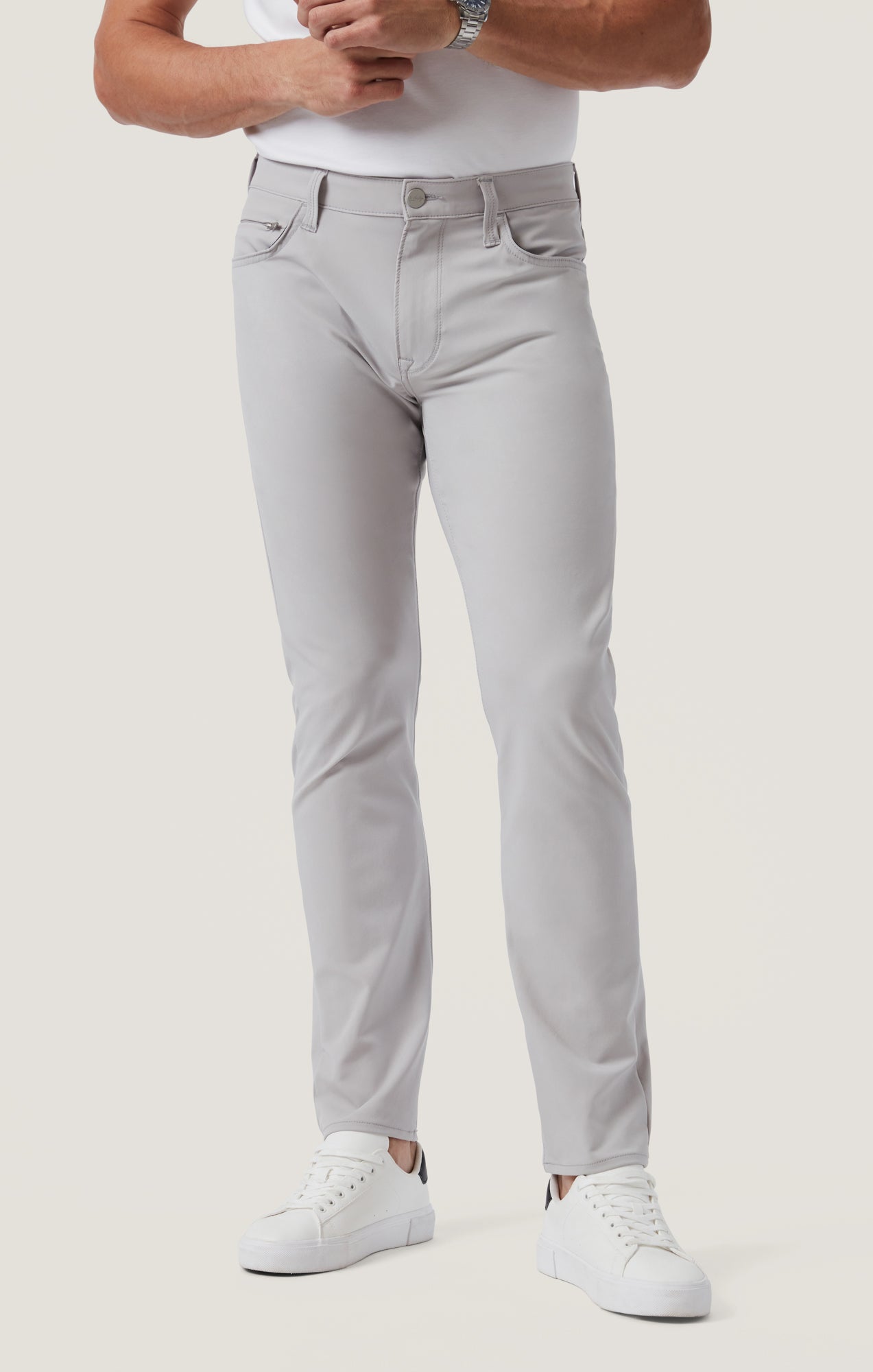 Cool Tapered Leg Pants in Grey Commuter Luxe