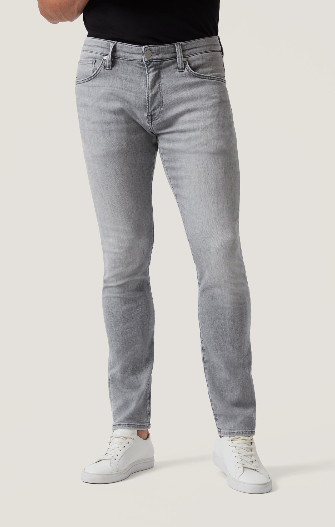 Cool Tapered Leg Jeans in Light Grey Organic Ultra