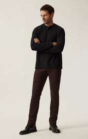 Courage Straight Leg Pants in Burgundy Twill