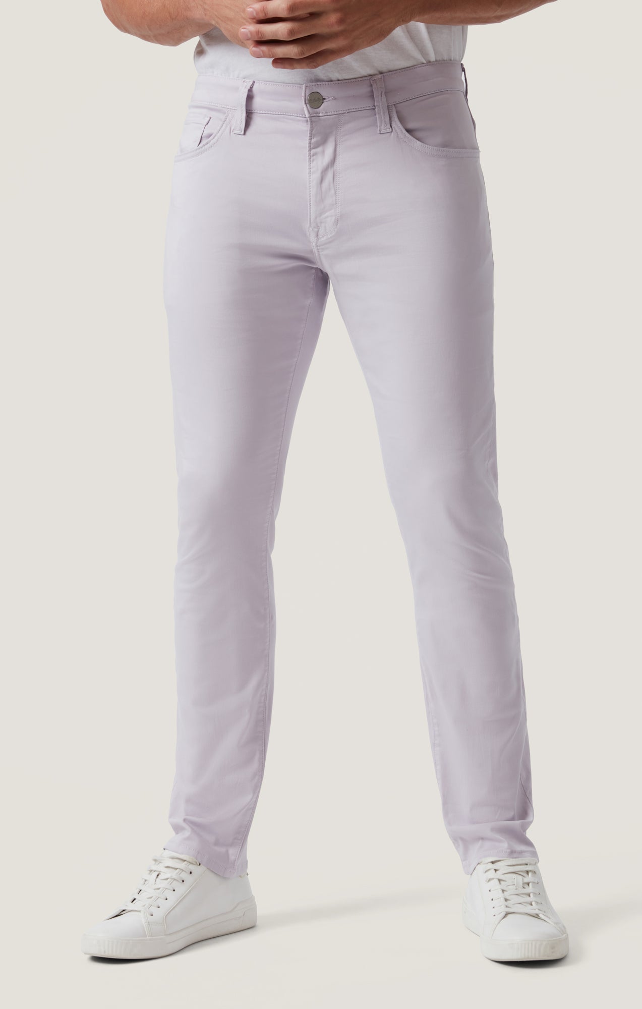 Cool Tapered Pants in Lilac Twill