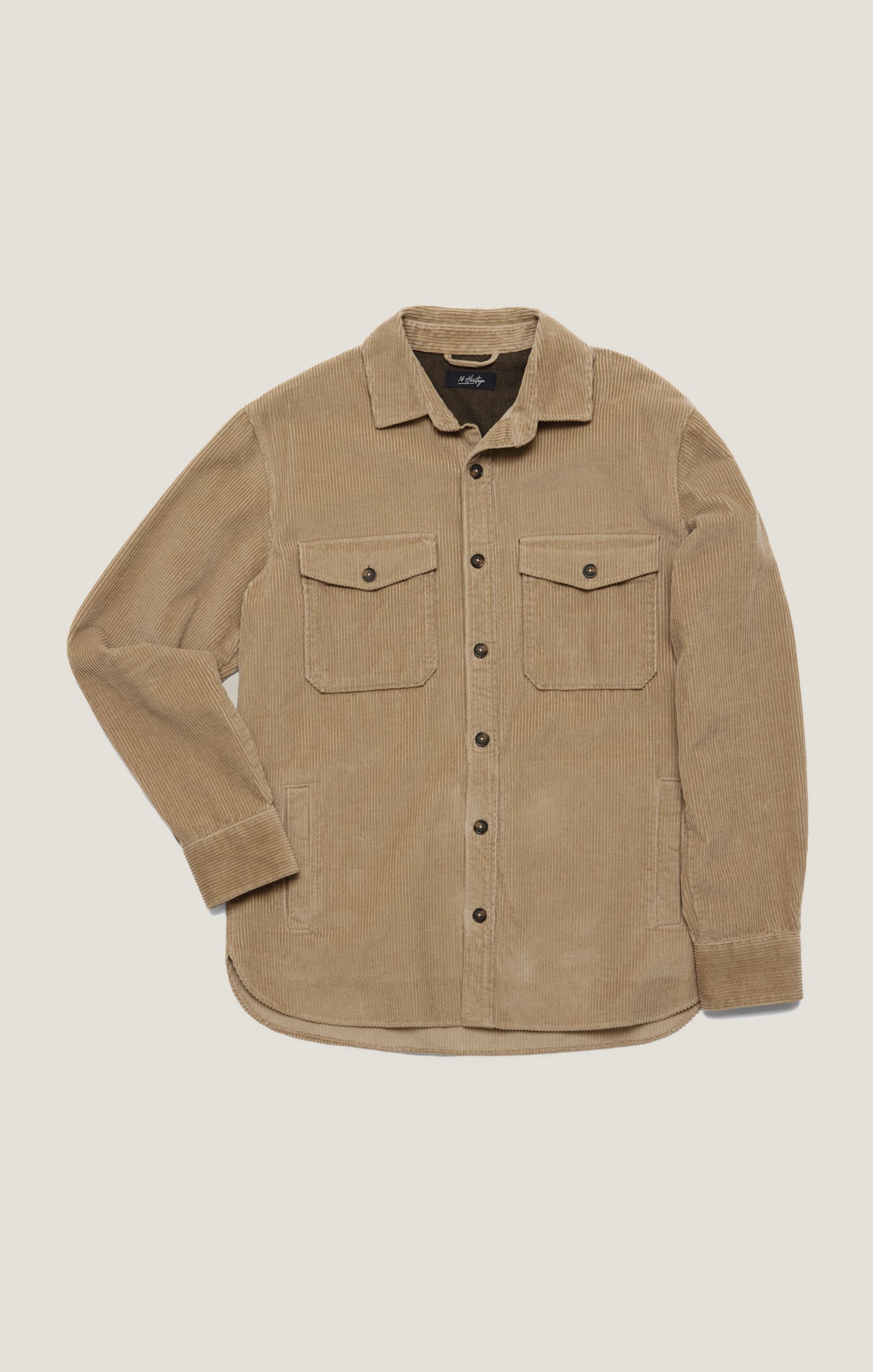 Corduroy Overshirt In Aluminum