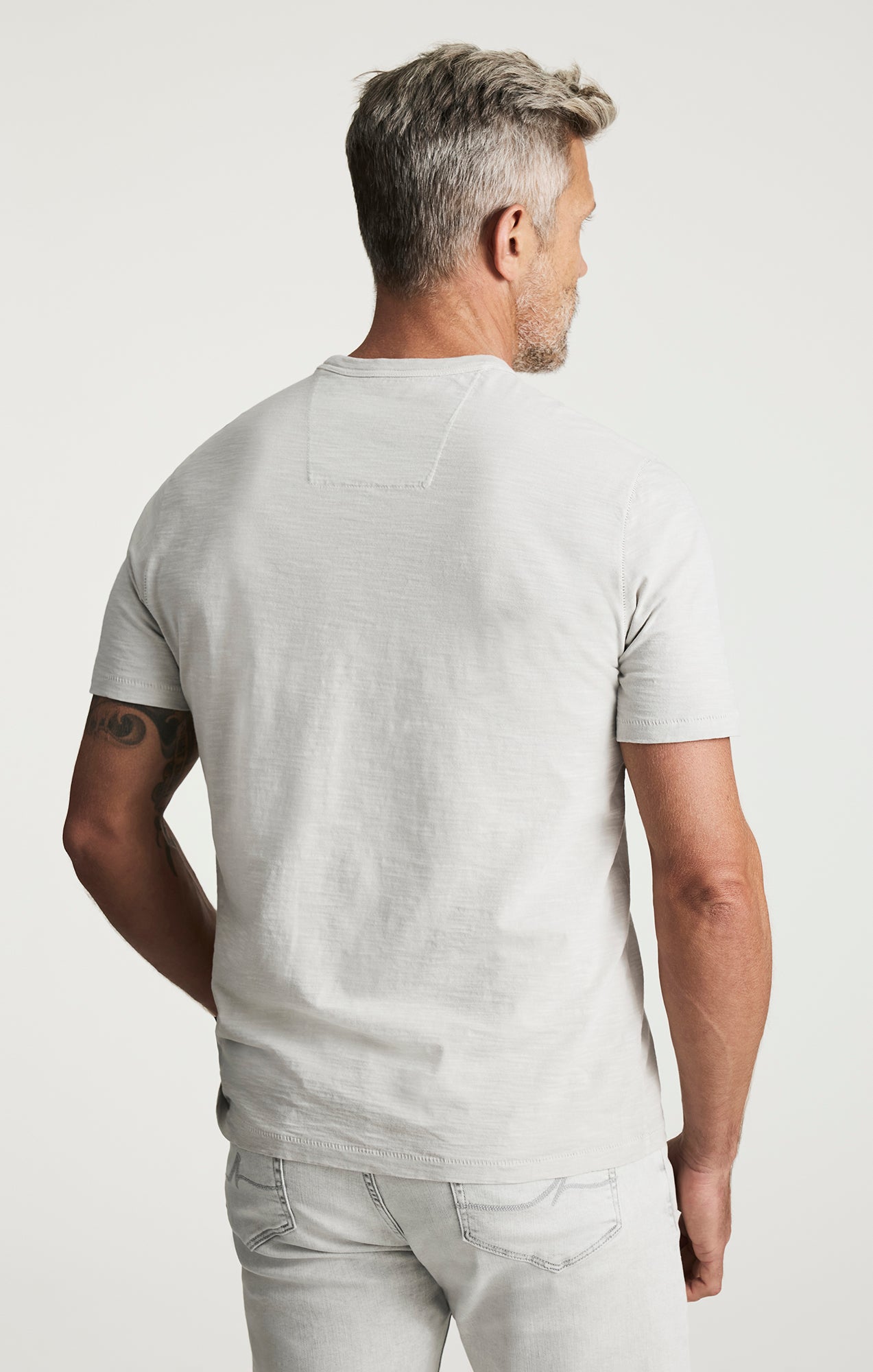 Slub Crew Neck T-shirt In Glacier Gray