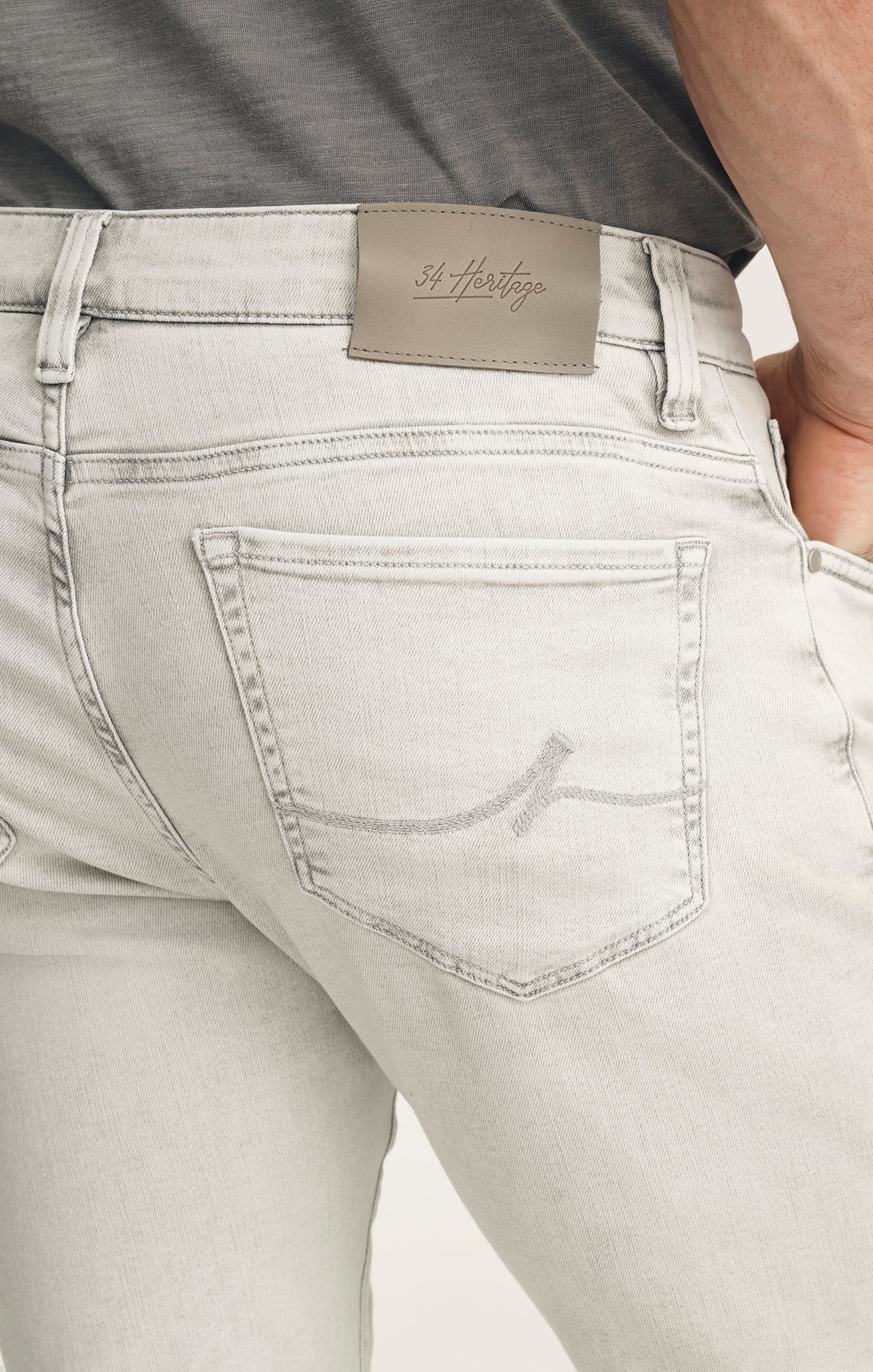 Cool Tapered Leg Jeans In Ice Grey Organic Ultra