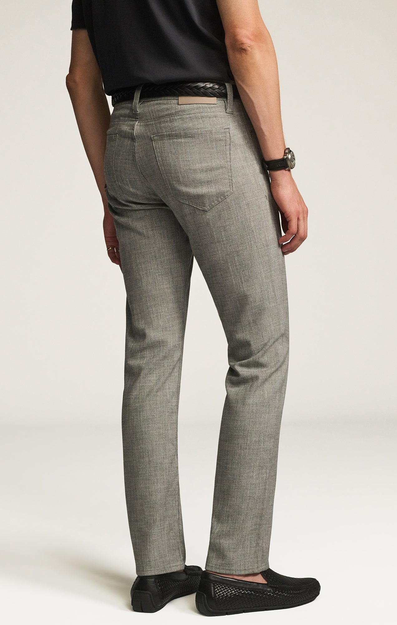 Courage Straight Leg Pants in Grey Cross Twill