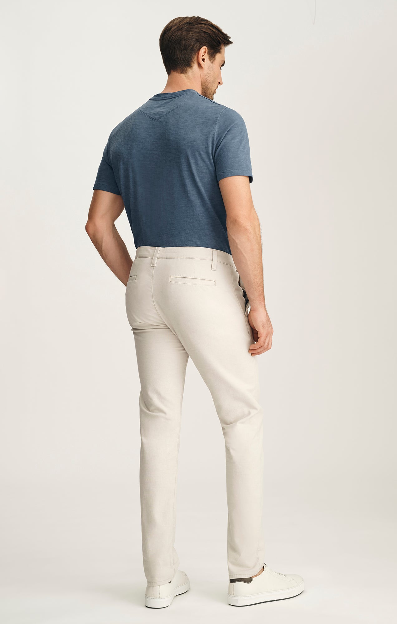 Verona Straight Leg Chino Pants In Oat Honeycomb