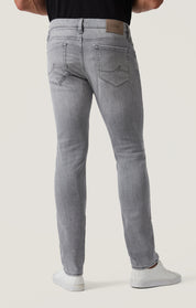 Cool Tapered Leg Jeans in Light Grey Organic Ultra