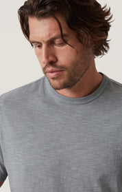 Slub Crew Neck T-Shirt in Monument Grey