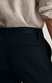 Verona Straight Leg Commuter Chino Pants In Black Luxe