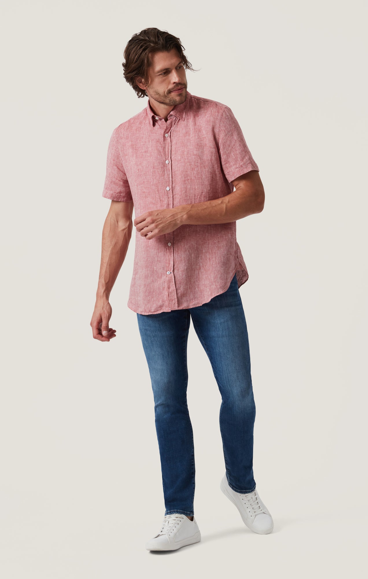 Cool Tapered Jeans in Dark Brushed Organic Ultra