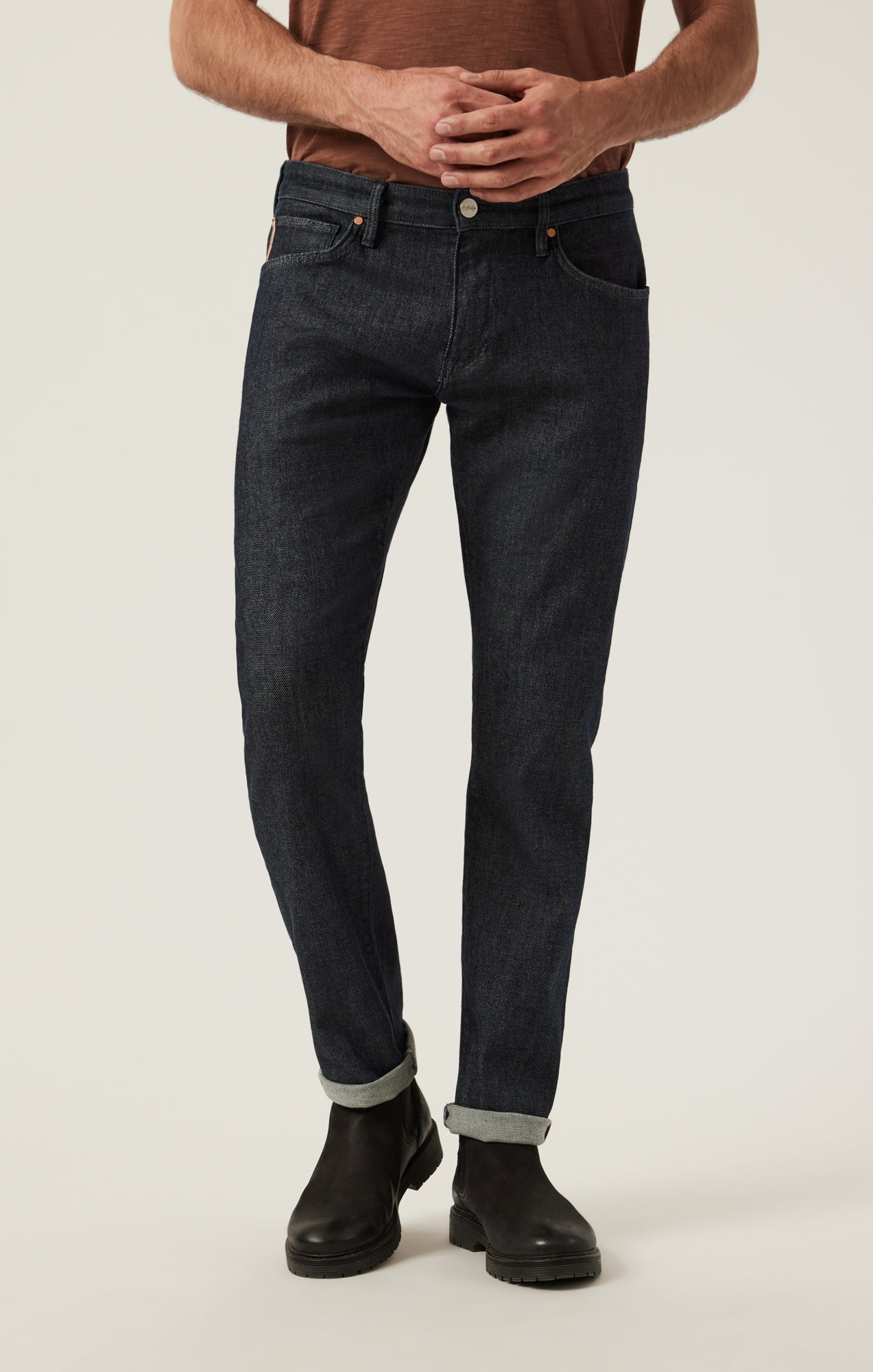 Courage Straight Leg Pants in Dark Blue Selvedge