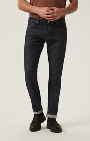 Courage Straight Leg Pants in Dark Blue Selvedge