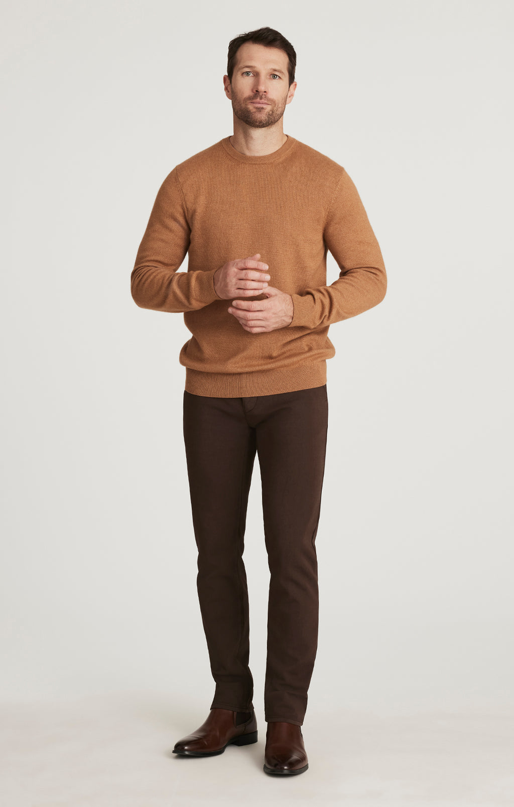 Verona Straight Leg Chino Pants In Syrup High Flyer