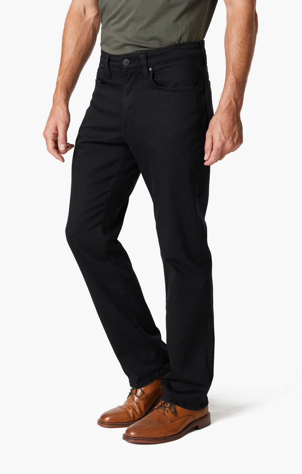 Charisma Relaxed Straight Leg Jeans In Black Urban