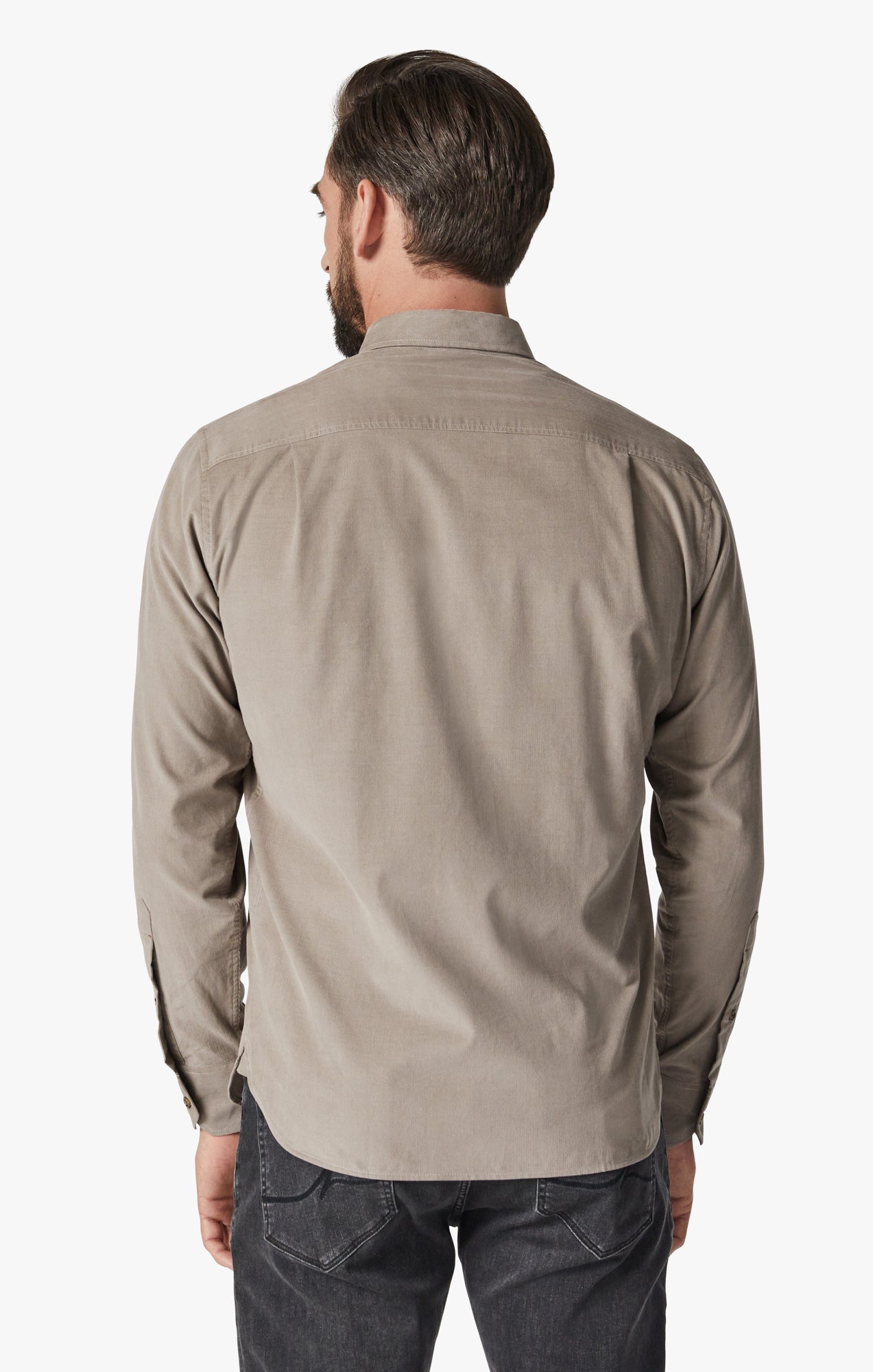 Corduroy Shirt In Beige Image 3