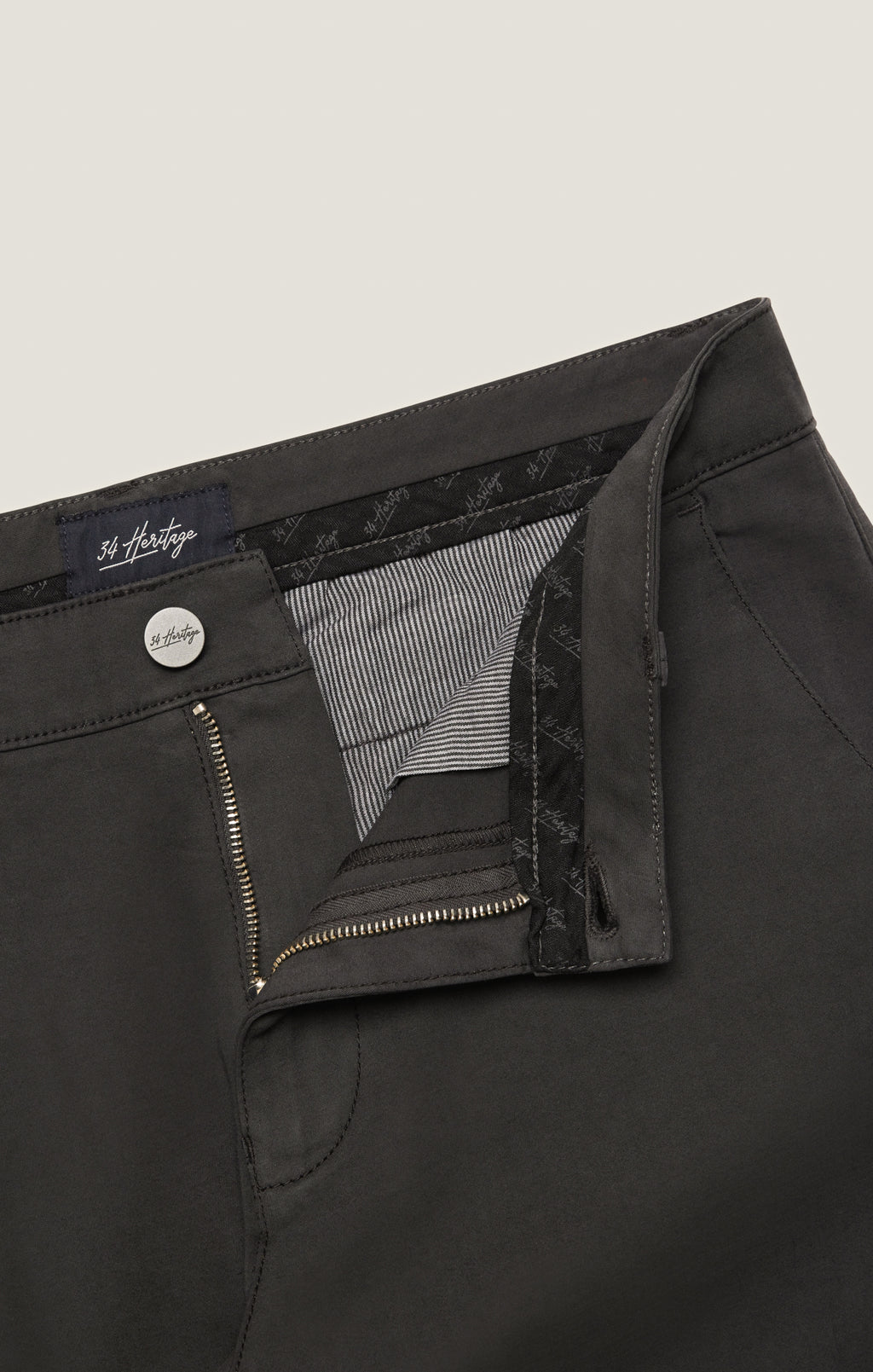 Verona Straight Leg Chino Pants In Dark Grey High Flyer
