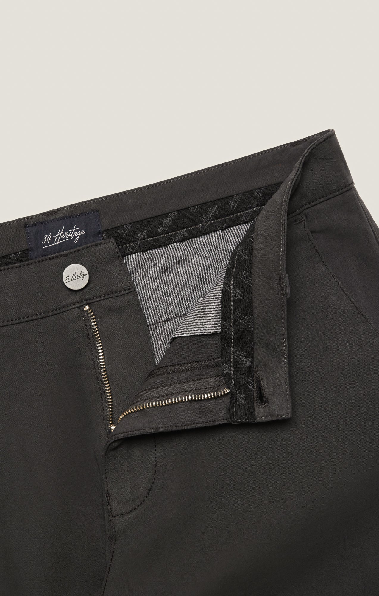 Verona Straight Leg Chino Pants In Dark Grey High Flyer