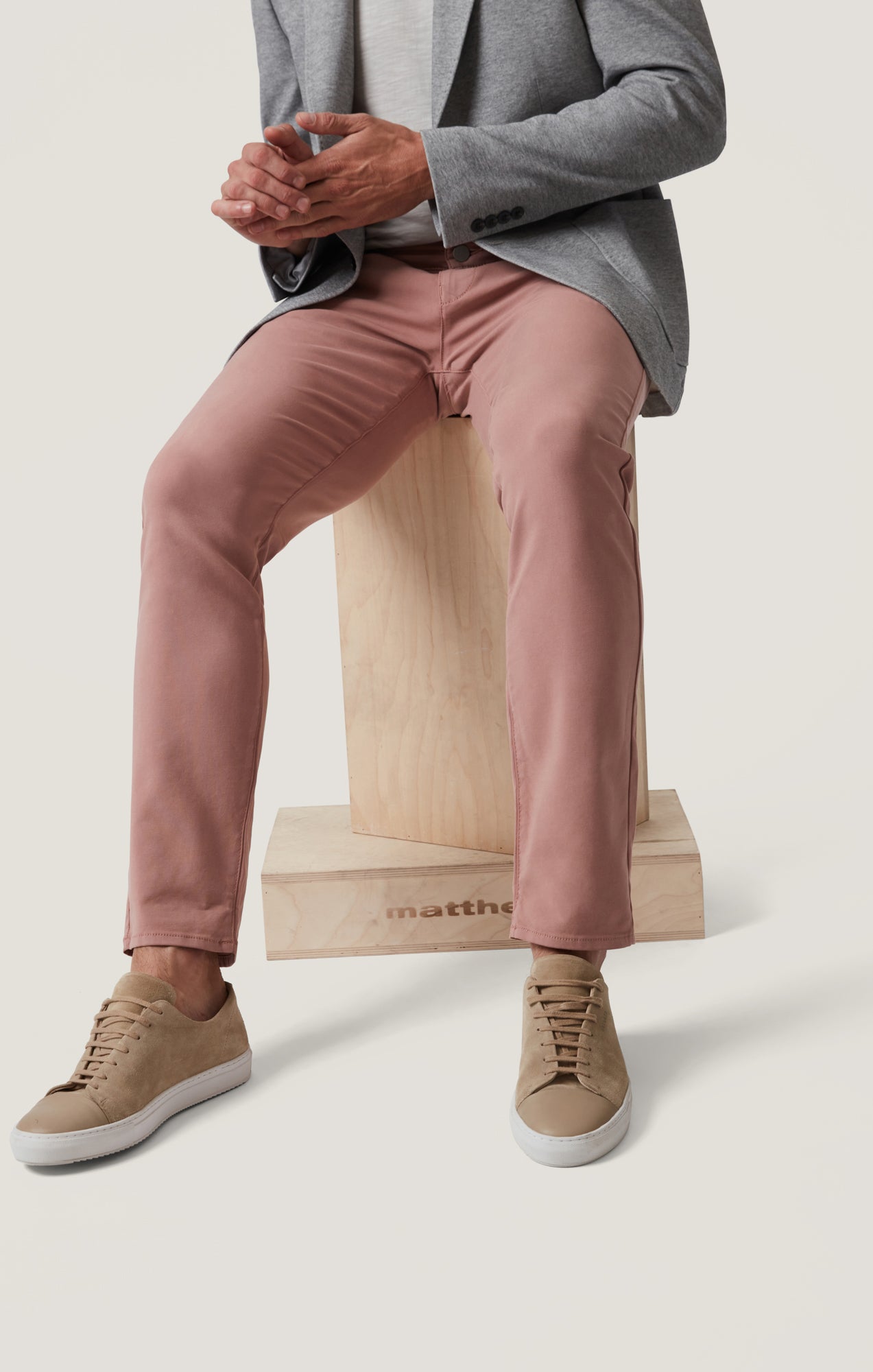 Verona Straight Leg Chino Pants In Rose High Flyer