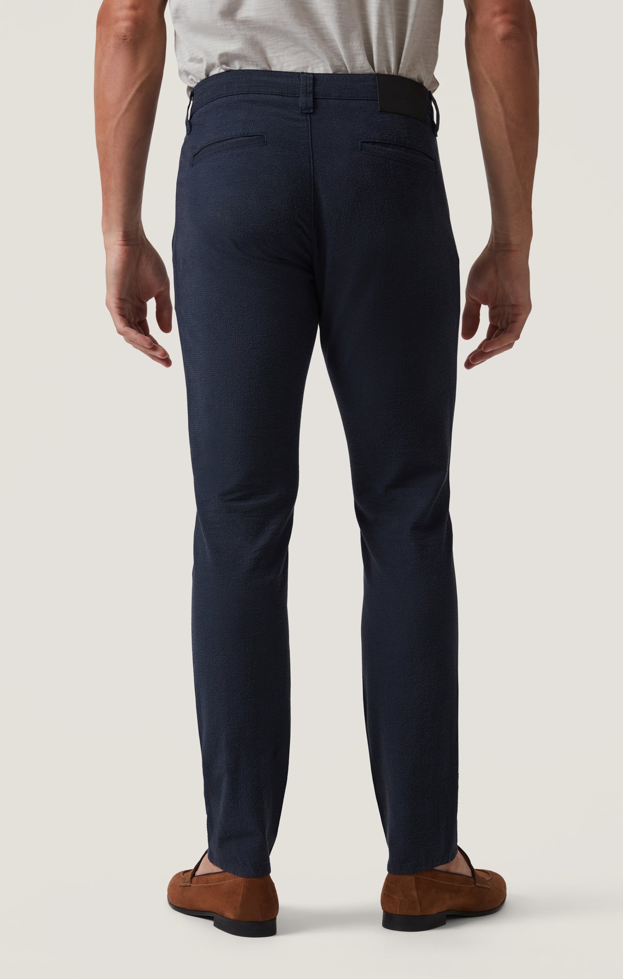 Verona Slim Leg Chino Pants in Night Seersucker Kona