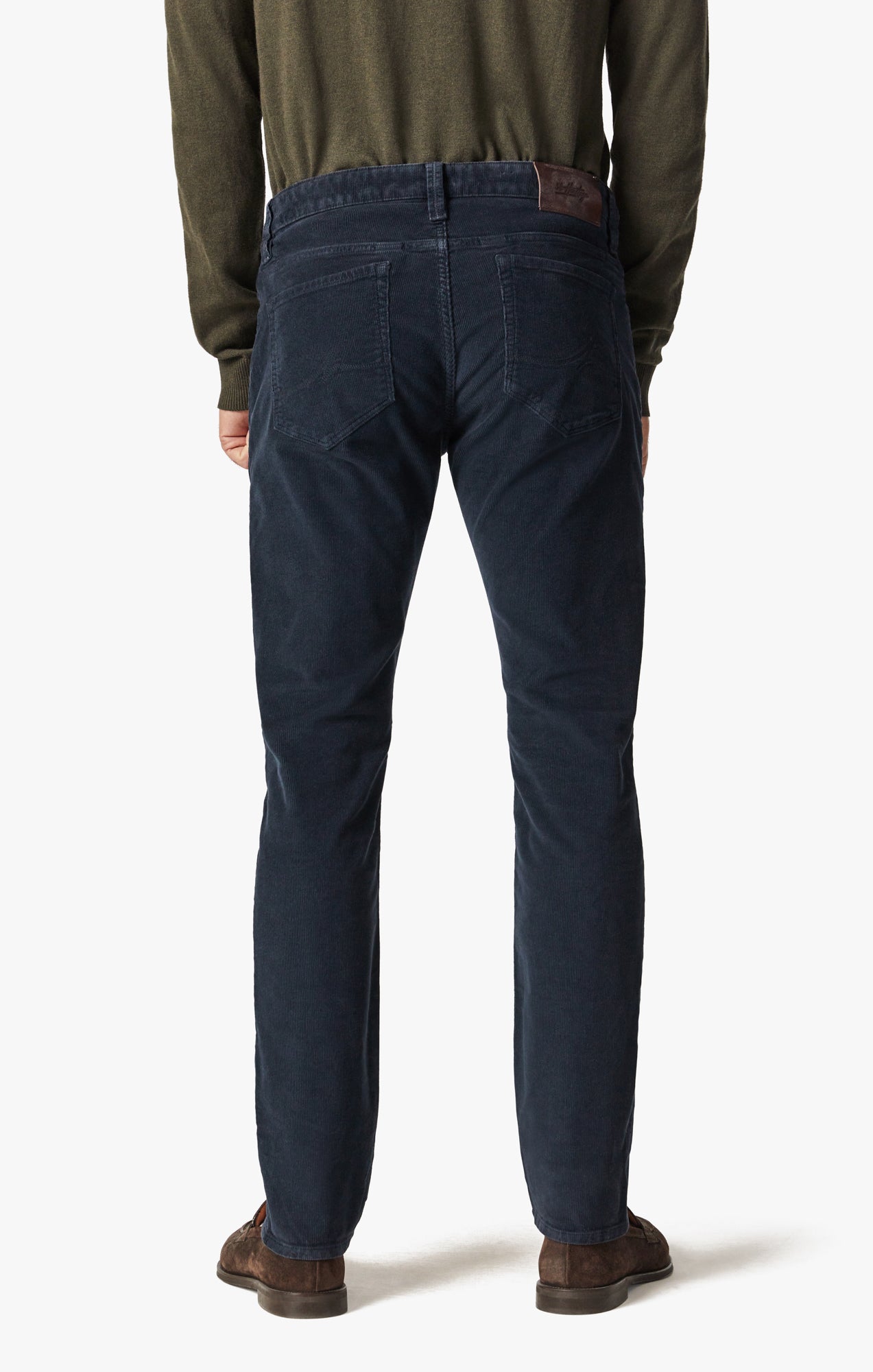 Cool Tapered Leg Pants In Navy Cord Image 4