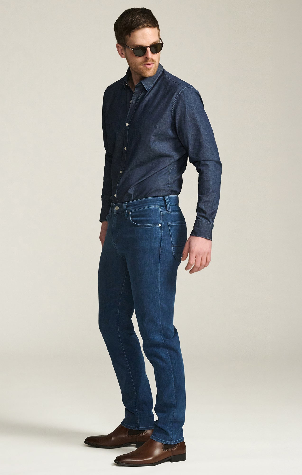 Champ Athletic Fit Jeans in Night Blue Urban