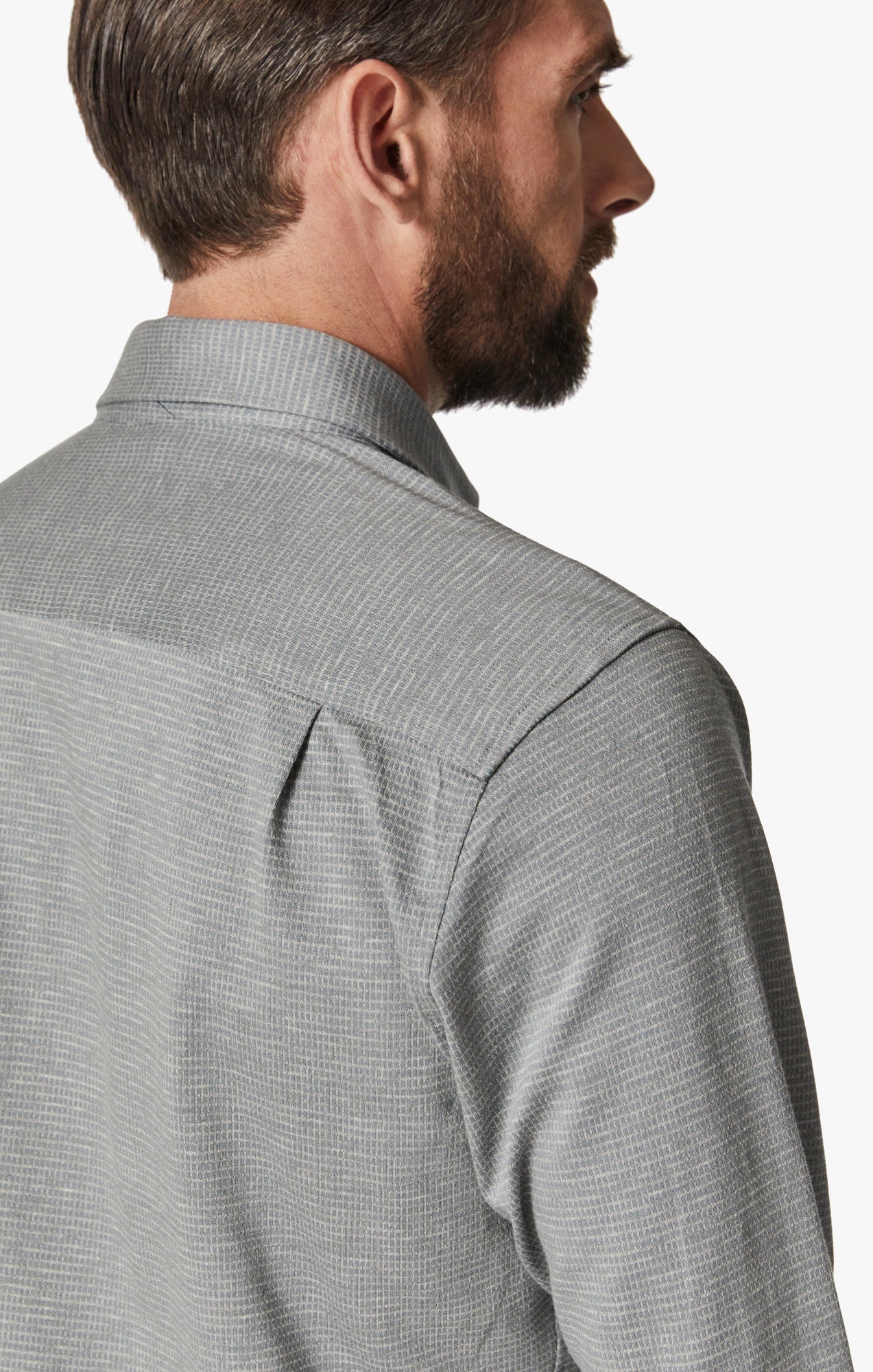 Structured Shirt In Light Grey Image 6