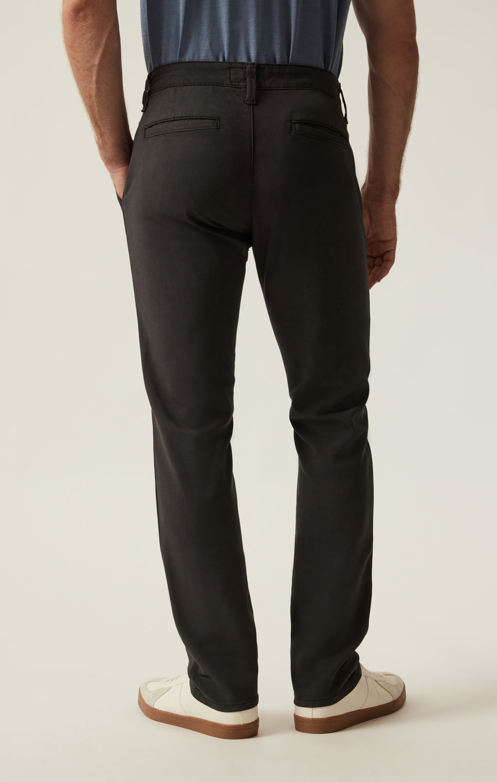 Verona Straight Leg Chino Pants In Dark Grey High Flyer