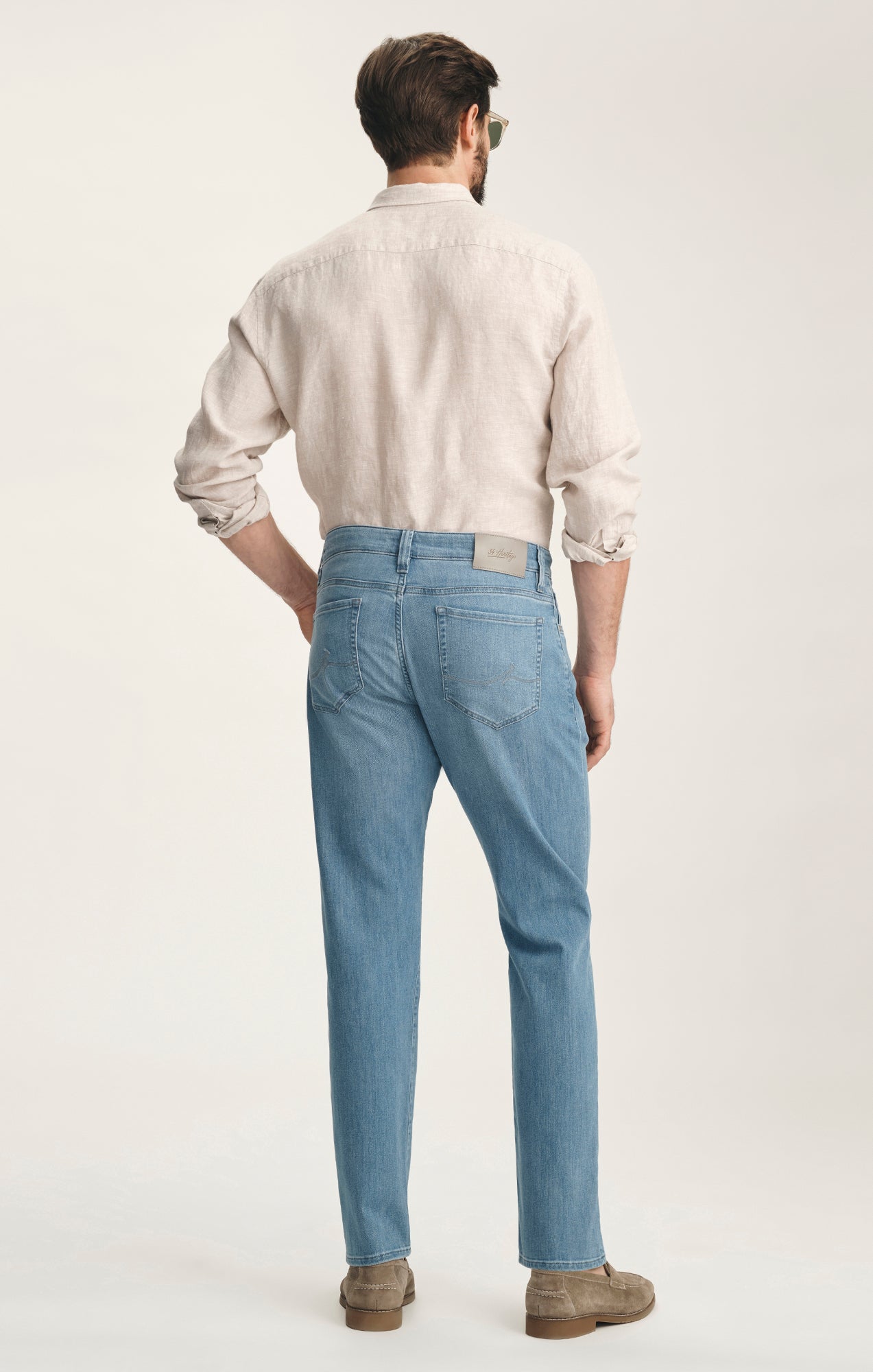 Cool Tapered Leg Jeans In Light Brushed Aerodenim