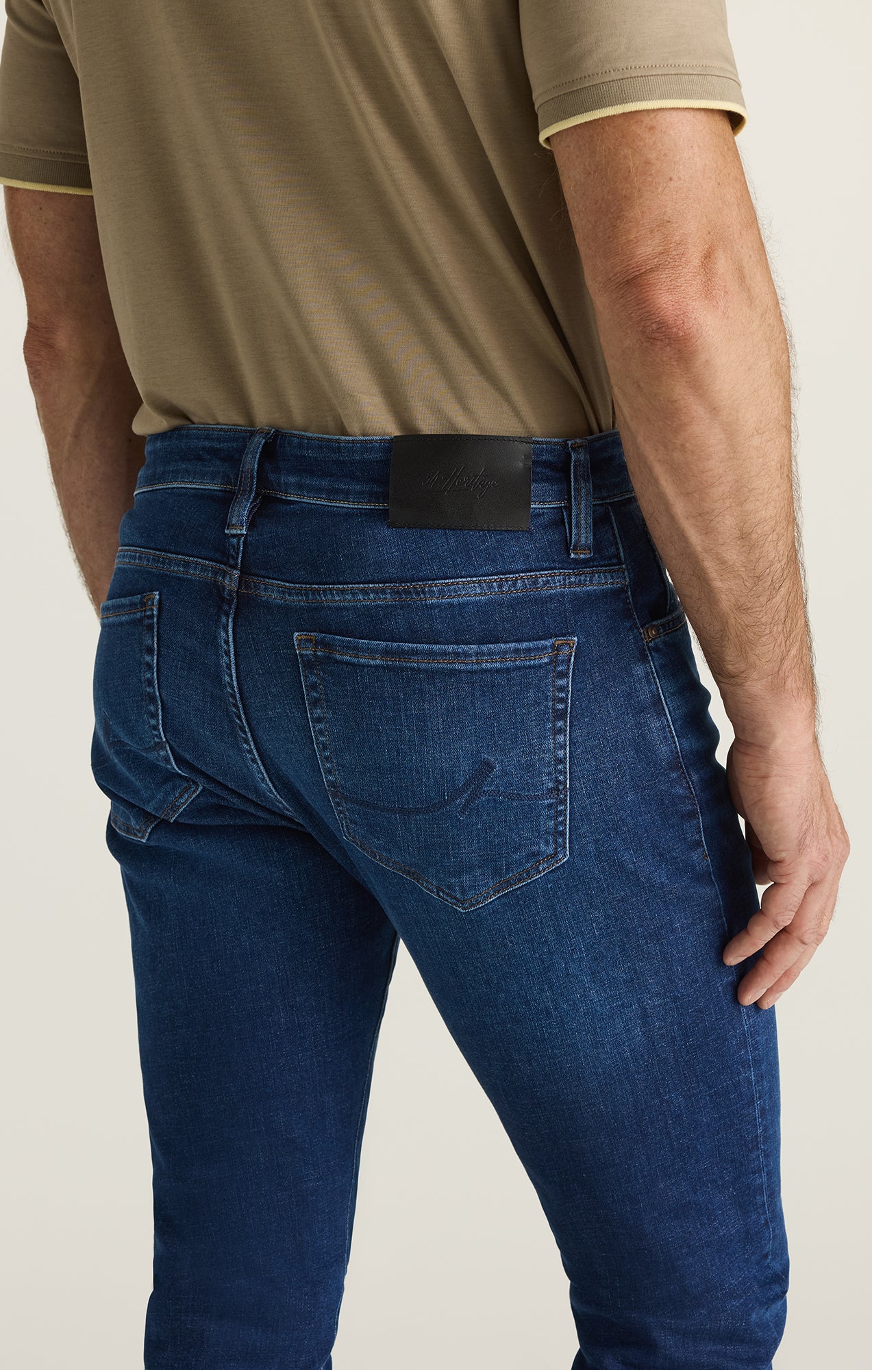 Cool Tapered Leg Jeans in Dark Brushed Vintage