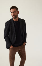 Matteo Heather Knit Blazer In Anthracite