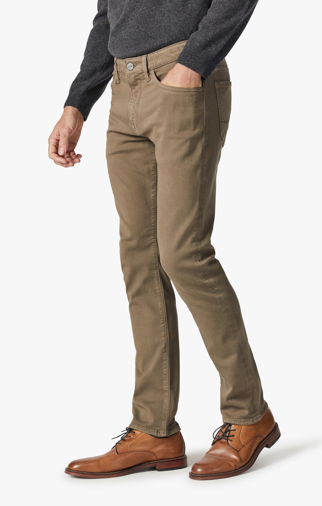 Cool Tapered Leg Pants in Walnut Comfort Image 3