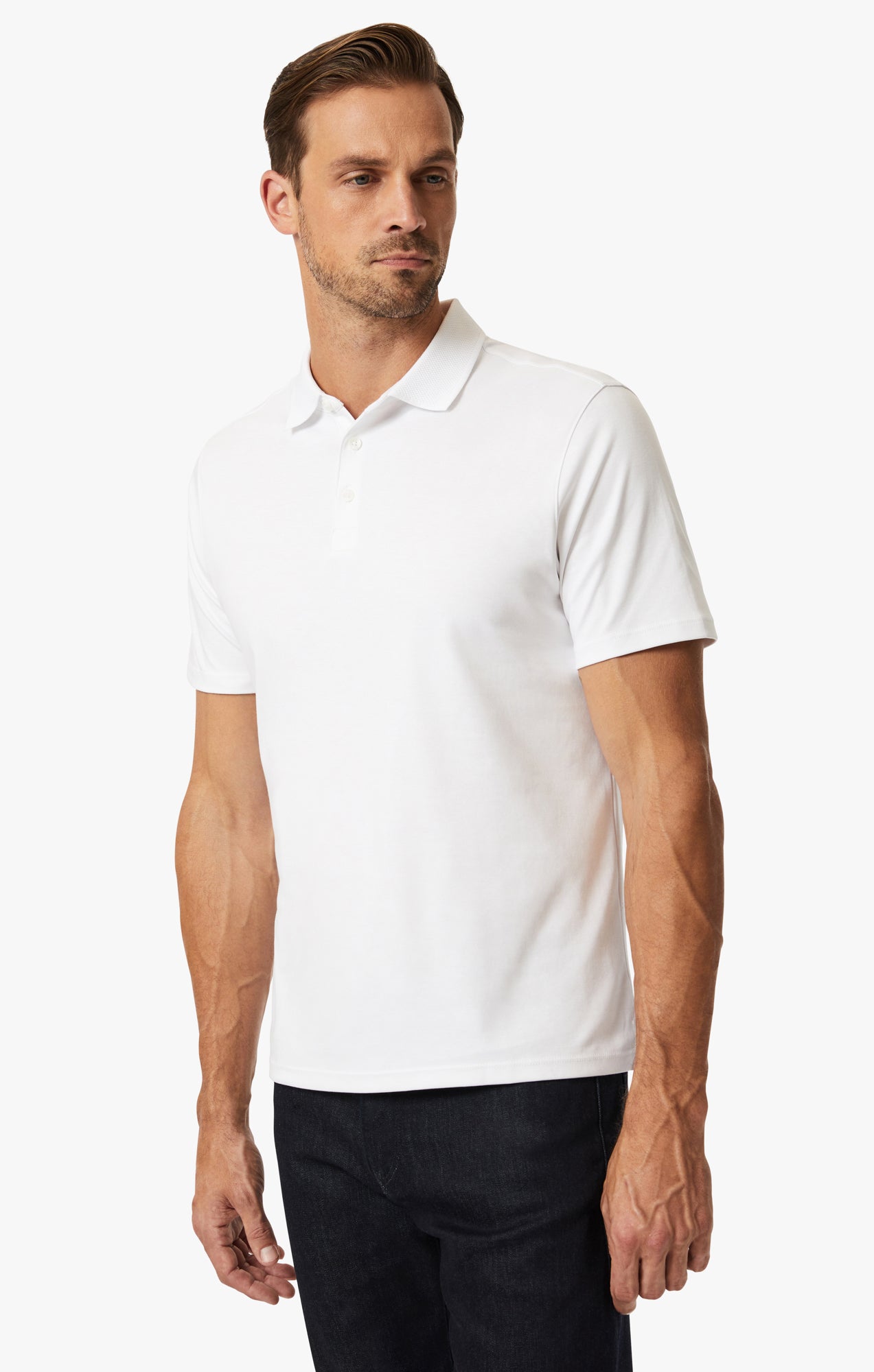 Polo T-Shirt In White Image 2