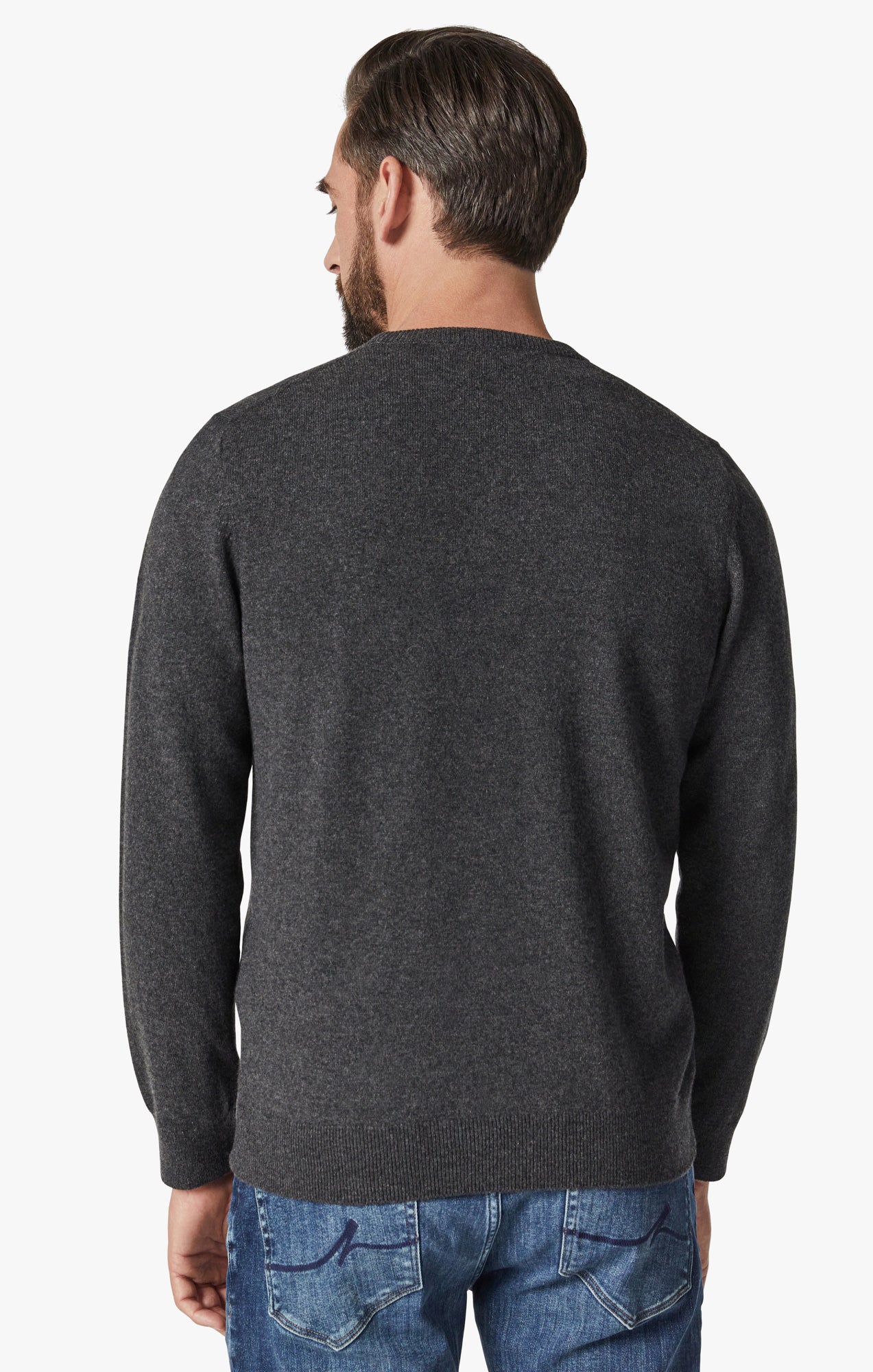 Cashmere Crew Neck Sweater In Charcoal