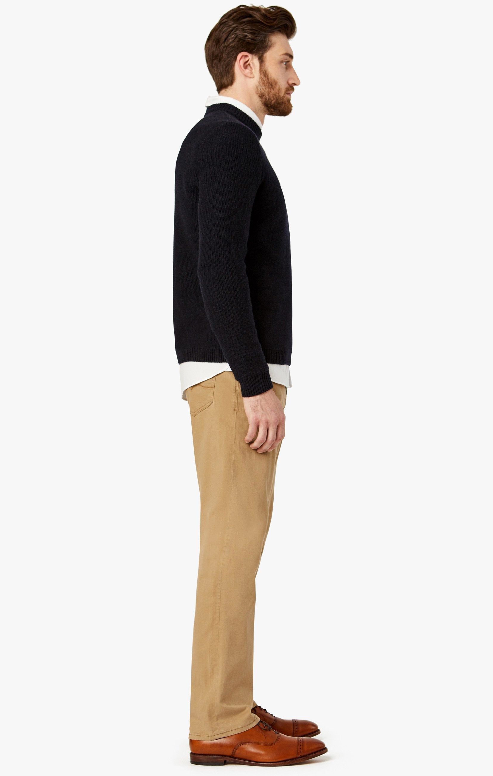 Charisma Relaxed Straight Pants In Khaki Twill Image 4