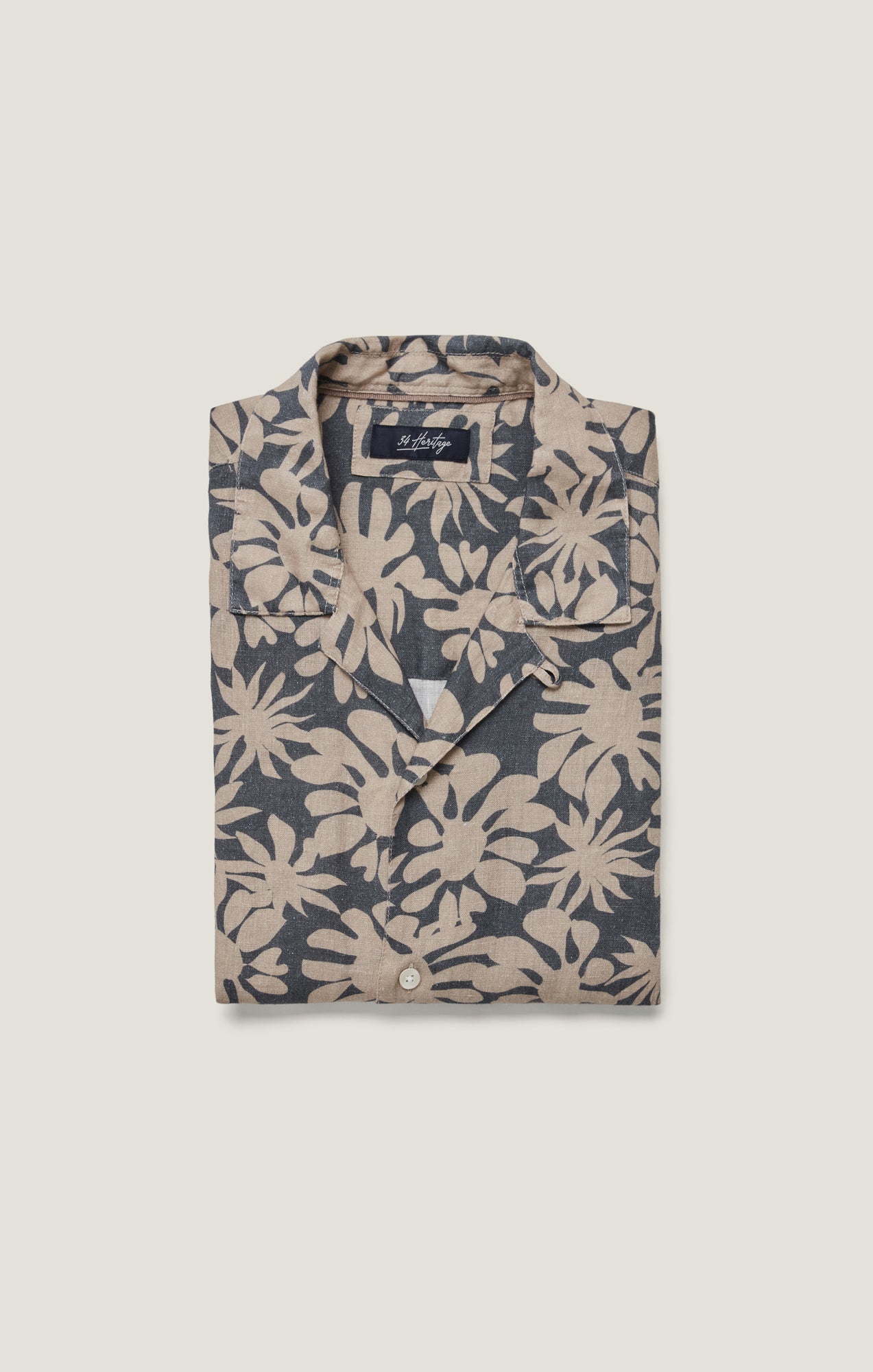 Bloom Short Sleeve Linen Shirt in Twine