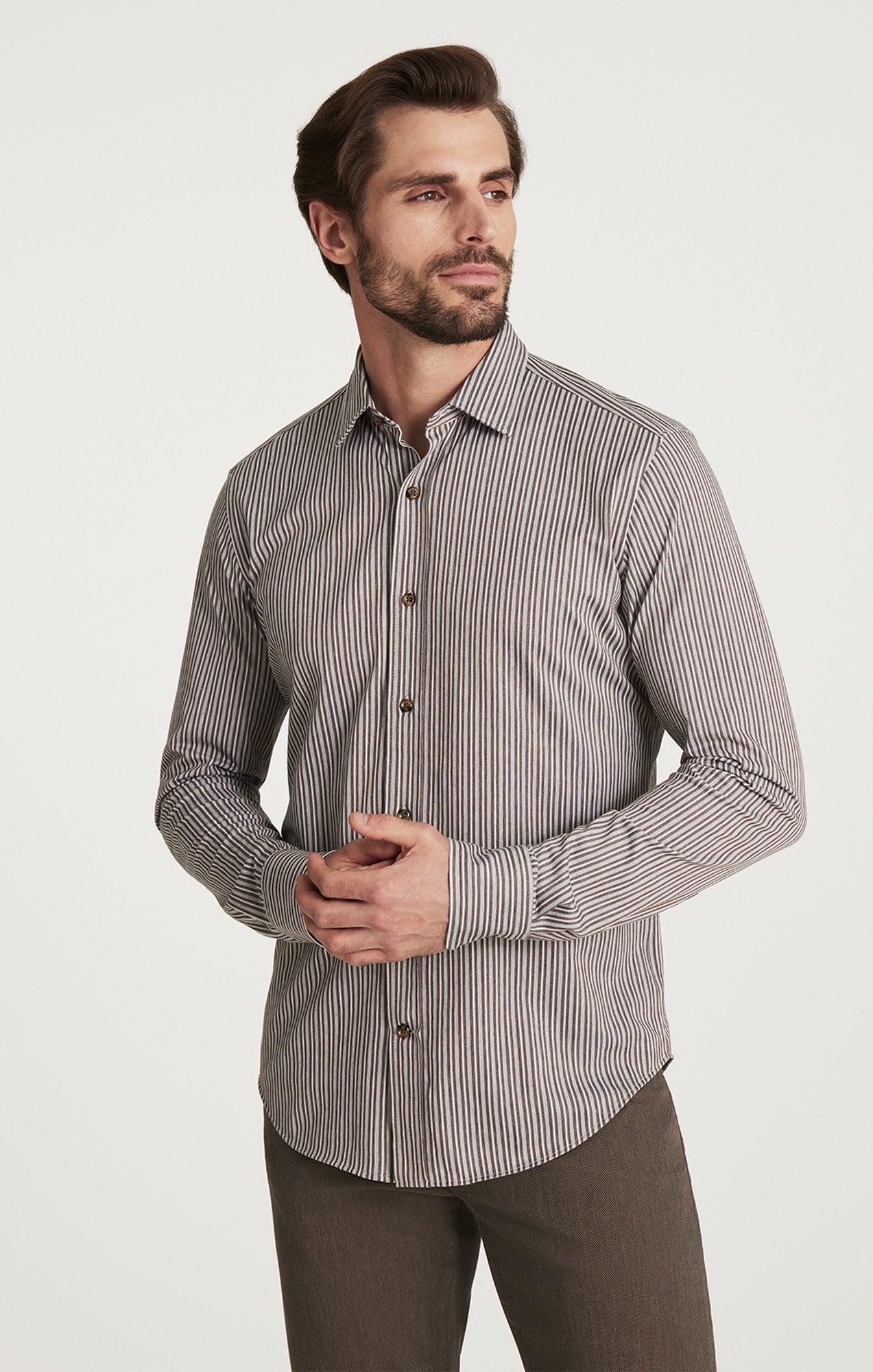 Striped Shirt in Grey