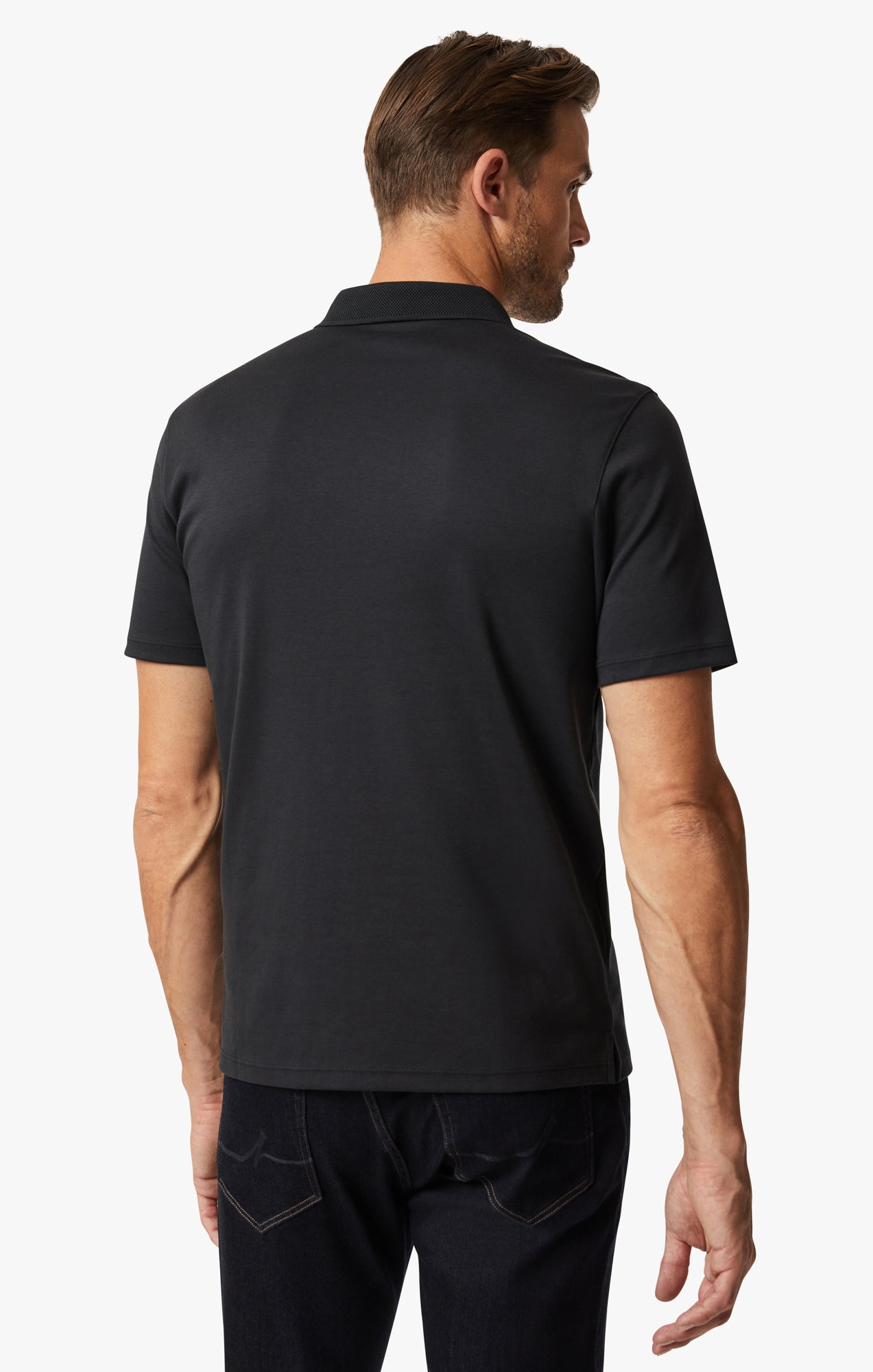 Polo T-Shirt In Black Image 3