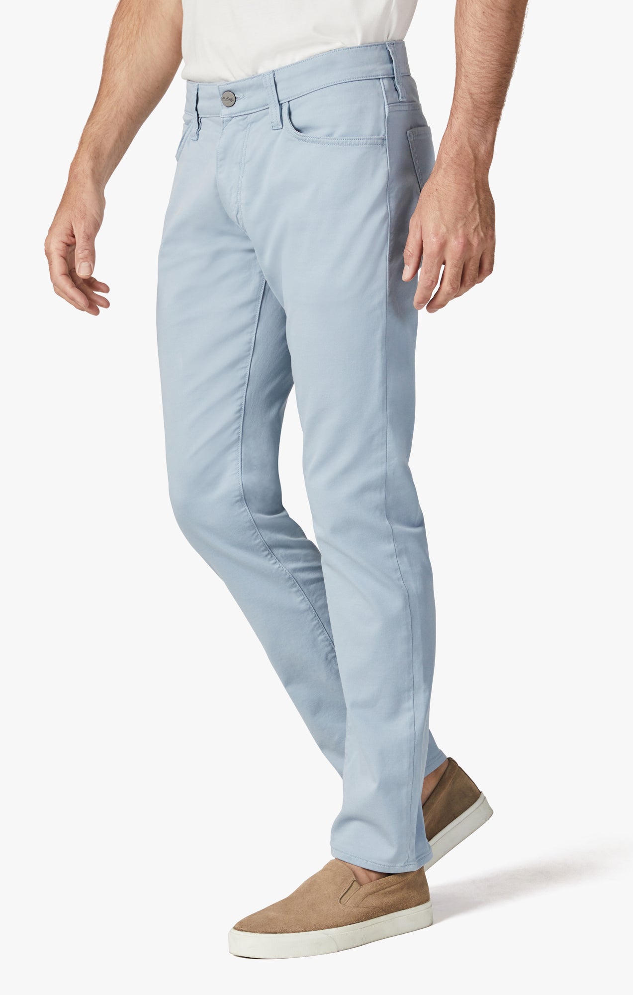 Cool Slim Leg Pants in Faded Denim Summer CoolMax Image 3