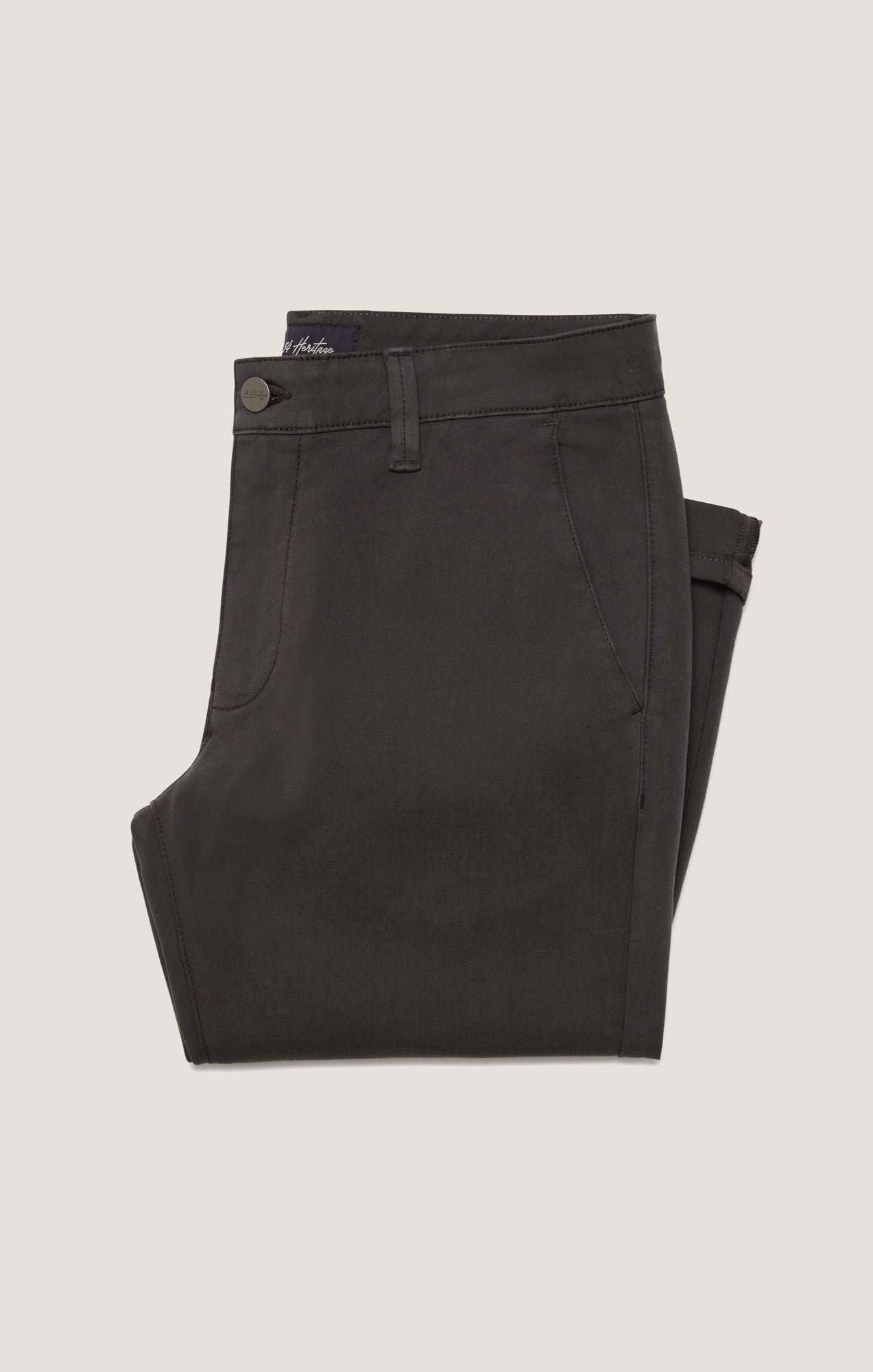 Verona Straight Leg Chino Pants In Dark Grey High Flyer