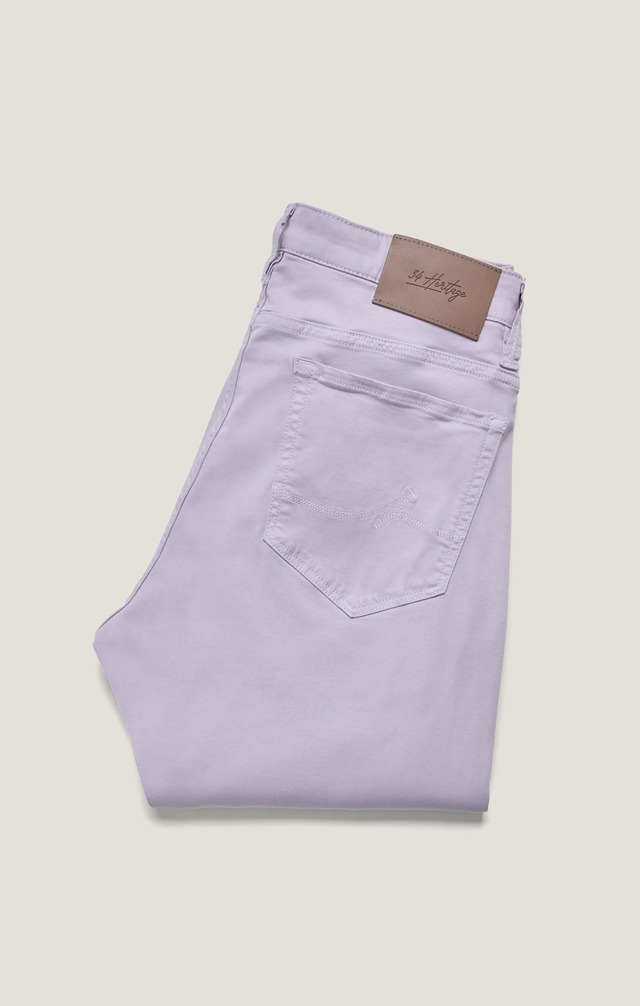 Cool Tapered Pants in Lilac Twill