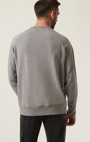 French Terry Crew Sweatshirt In Grey Melange